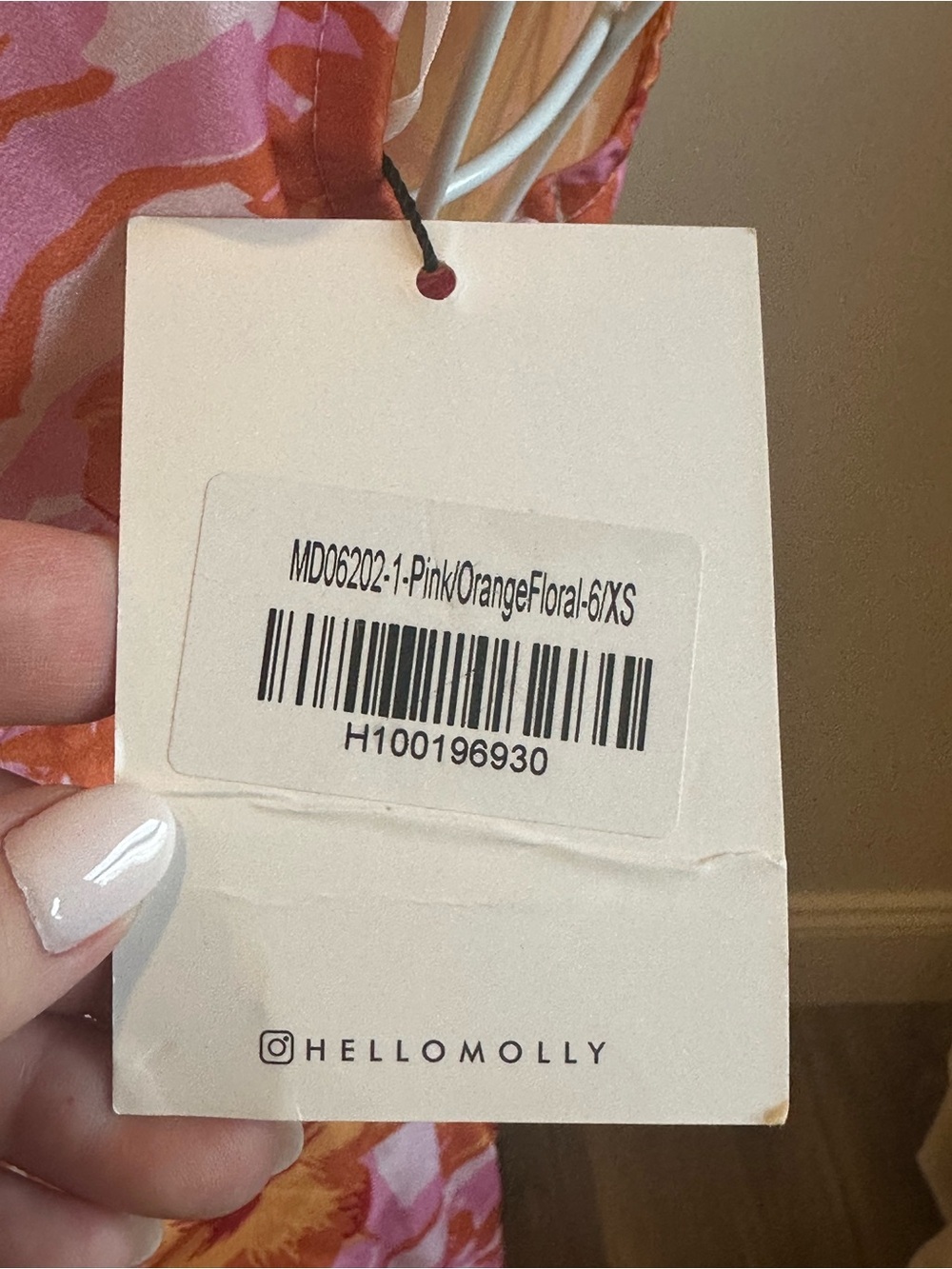 Hello Molly LOVING THAT GIRL One Shoulder Pink Orange Cutout Mini Dress XS NWT - Picture 6 of 7